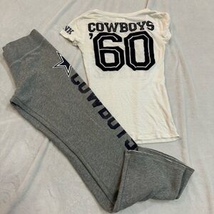 Rare Vintage PINK NFL Dallas Cowboys Sweats and Shirt